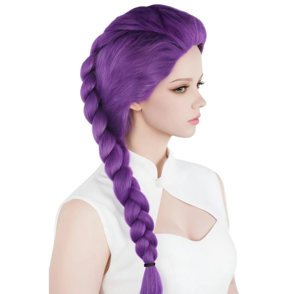NWT LeMarnia 24" Purple Braided Cosplay Wig Long Fantasy Halloween Costume